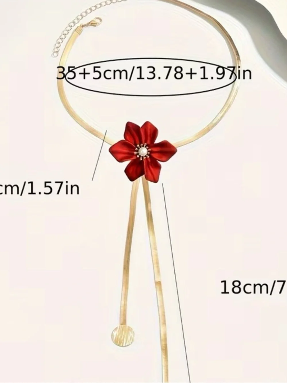 Luxury Red Flower Pendant - Women Jewelry
